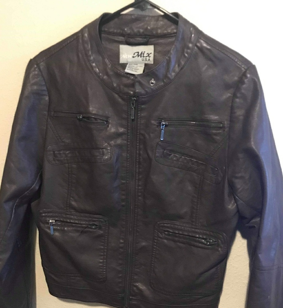 Brown Faux Leather Jacket